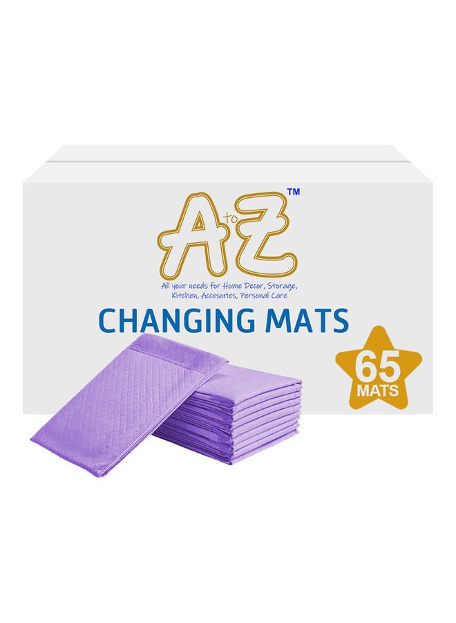 A TO Z Disposable Changing Mats - Pack Of 65 - Lavender  - Image 1