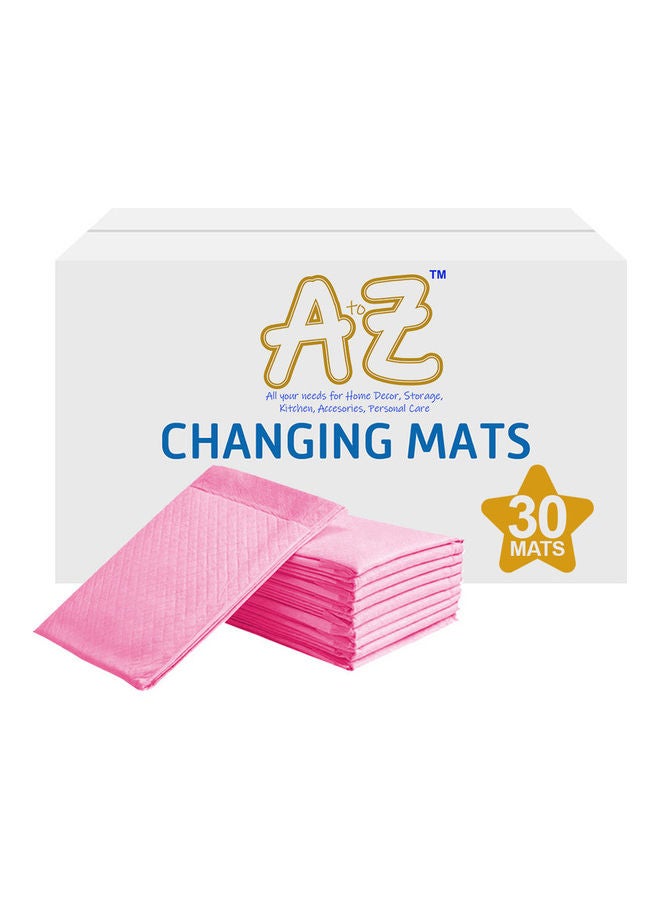 A TO Z Disposable Changing Mats - Pack Of 30 - Pink  - Image 1