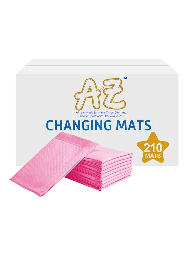 A TO Z Disposable Changing Mats - Pack Of 210 - Pink  - Image 1