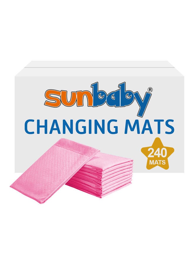 SunBaby Disposable Changing Mats - Pack Of 240 - Pink - Image 1