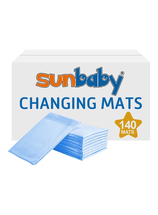 SunBaby Disposable Changing Mats - Pack Of 140 - Blue