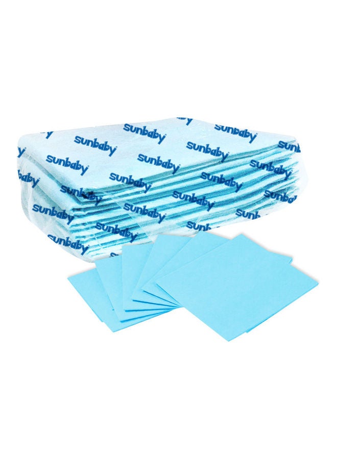 صن بيبي بساط معطر لتغيير الحفاضات، للاستخدام مرة واحدة - تتكون العبوة من 15 قطعة - باللون الأزرق - Image 1