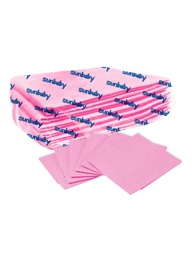 صن بيبي مفارش معطرة لتغيير الحفاضات للاستخدام مرة واحدة - عبوة مكونة من 15 قطعة - لون وردي - Image 1