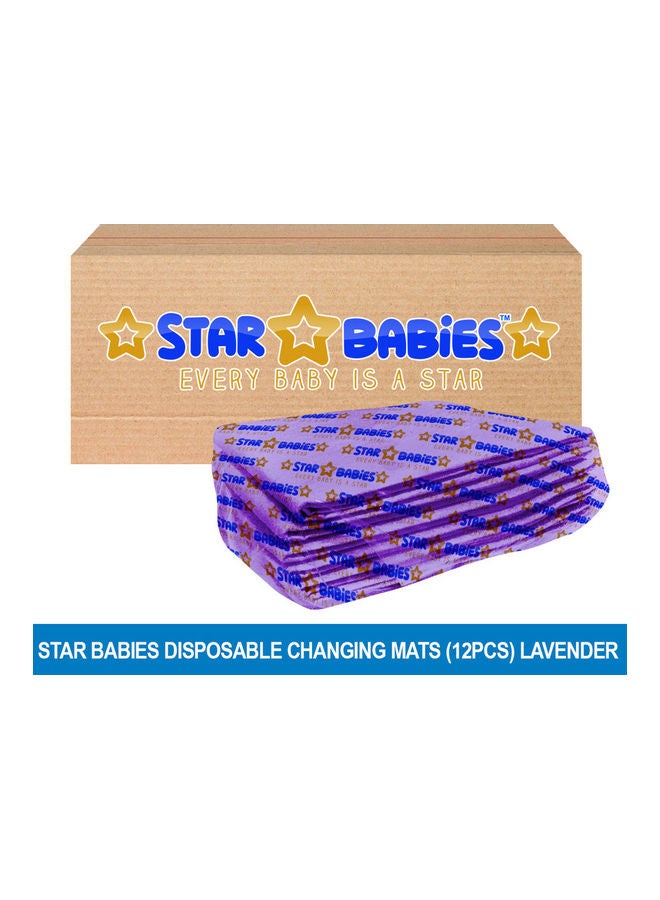ستار بيبيز بساط تغيير الحفاضات للاستخدام مرة واحدة - مجموعة من 12 قطعة - لافندر - Image 2