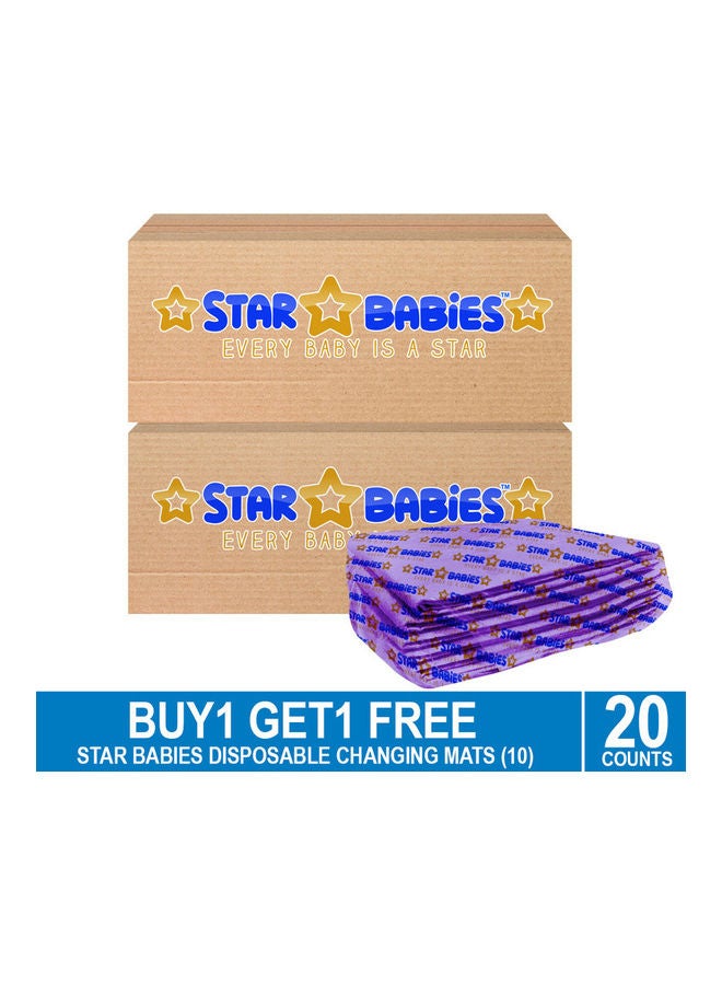 STAR BABiES Disposable Changing Mats - Pack Of 10 - Buy 1 Get 1 Free - Lavender - Image 2