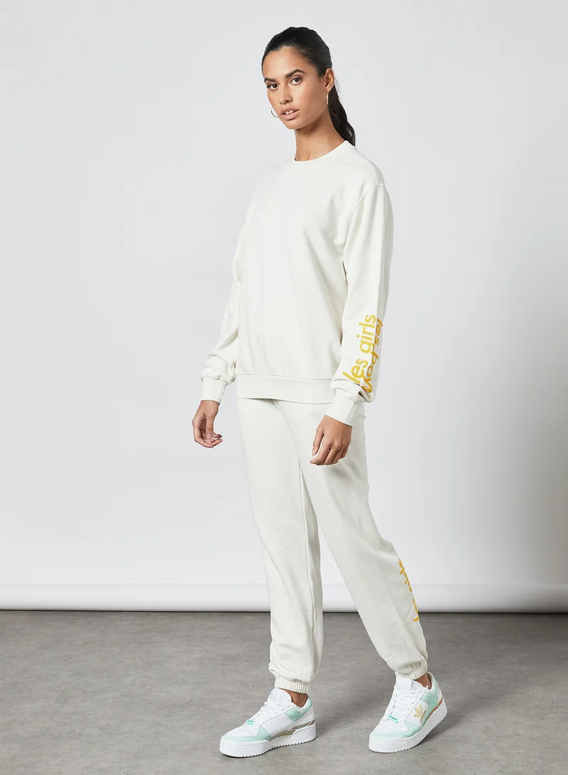 Les Girls Les Boys Logo Sweatshirt White