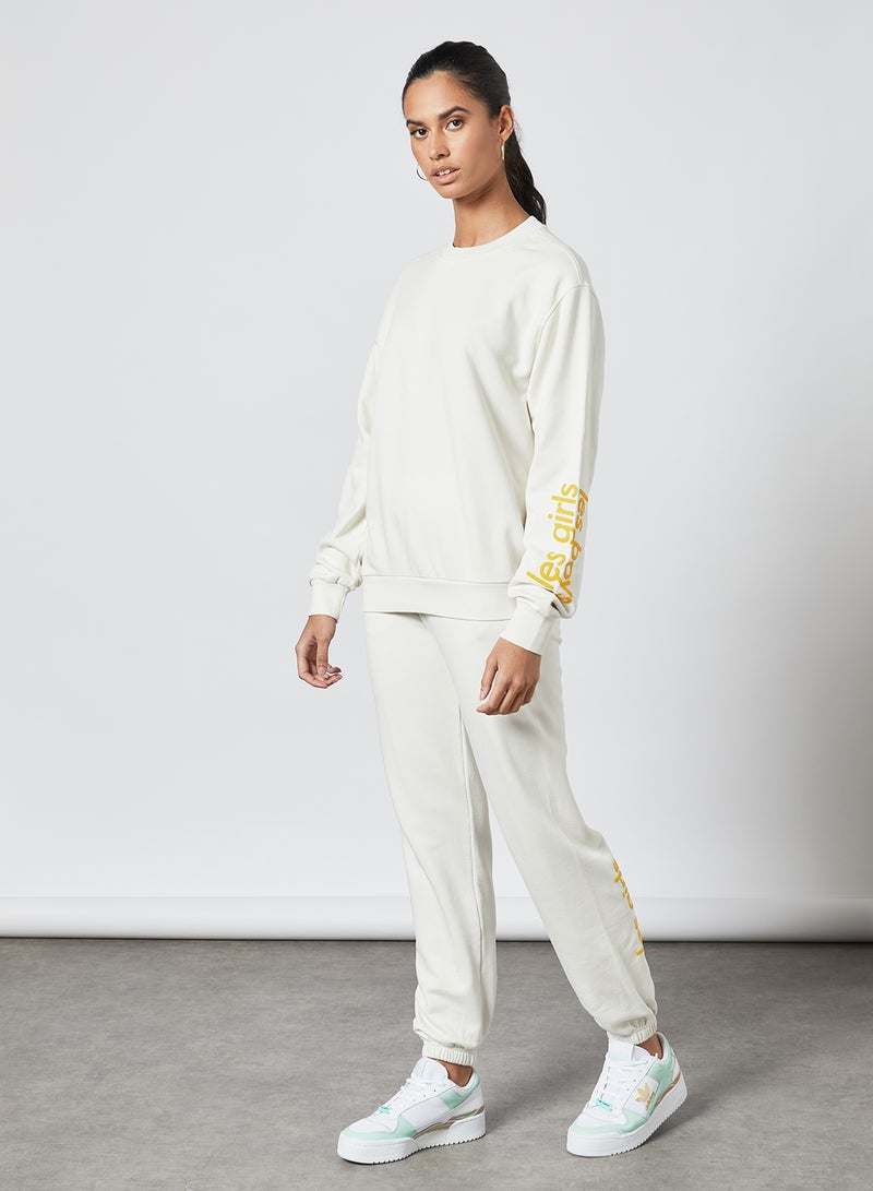 Les Girls Les Boys Logo Sweatshirt White  - Image 3