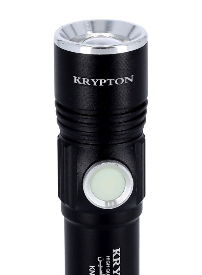 KRYPTON Rechargeable LED Flashlight - Powerful Torch for Camping/Hiking/Trekking/Outdoor Black/Clear  - Image 4