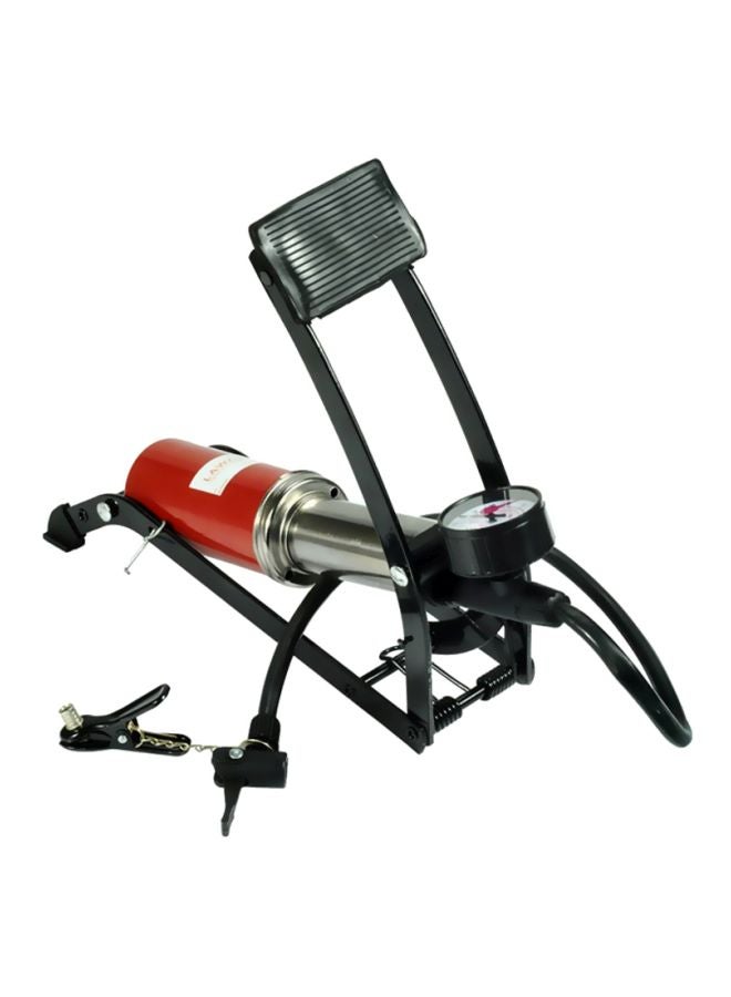 LAWAZIM Multipurpose Heavy Duty Foot Air Pump Red/Black/Silver - Image 1