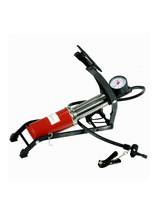LAWAZIM Multipurpose Heavy Duty Foot Air Pump Red/Black/Silver - Image 2