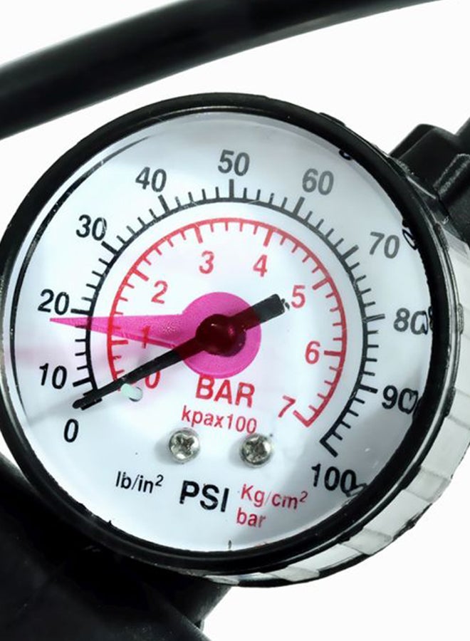 LAWAZIM Multipurpose Heavy Duty Foot Air Pump Red/Black/Silver - Image 3