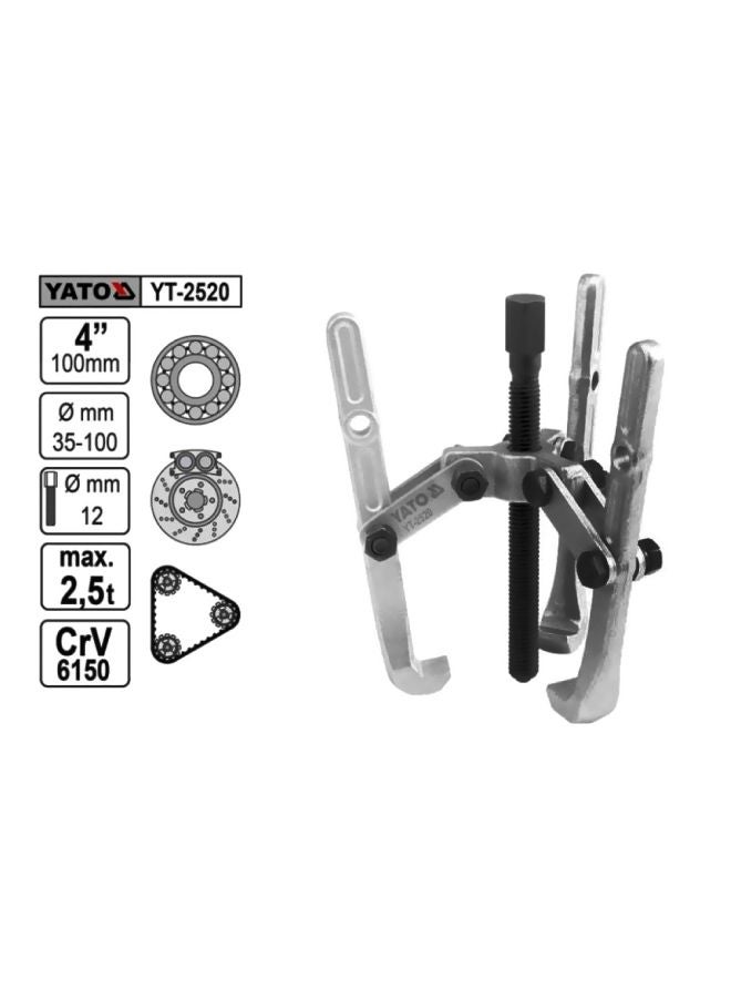 Yato 3-Leg Arms Jaw Puller Silver/Black 100x4mm - Image 2