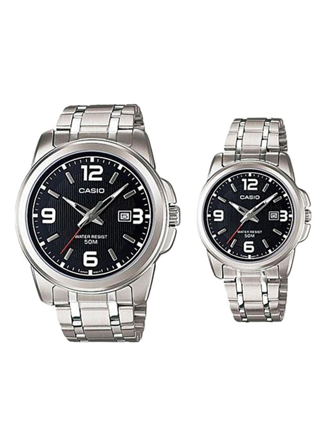 CASIO - 2-Piece Enticer Analog Couple Watch Set - Image 1