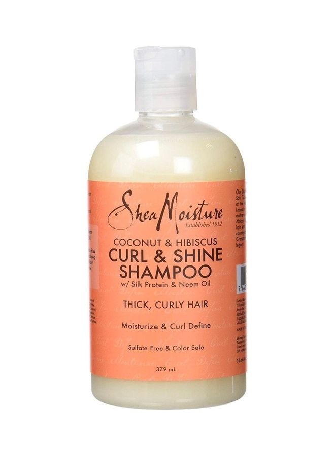 SheaMoisture Coconut And Hibiscus Curl And Shine Shampoo White 379ml - Image 1