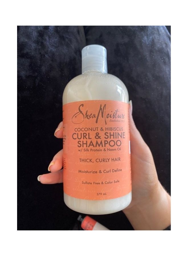 SheaMoisture Coconut And Hibiscus Curl And Shine Shampoo White 379ml - Image 2
