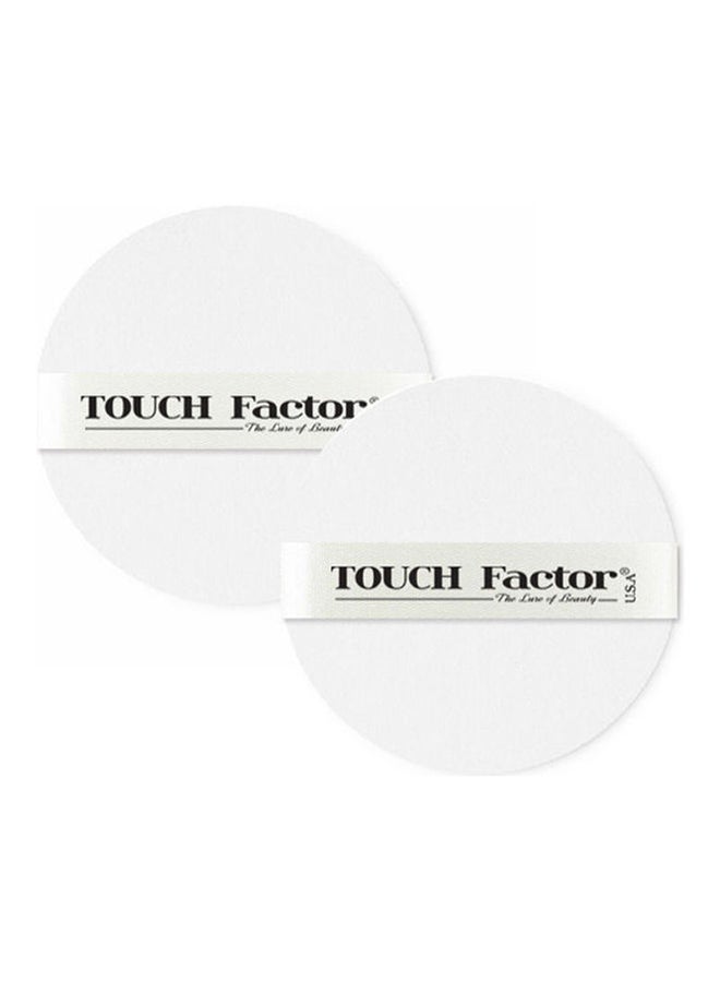Touch Factor 2-Piece Powder Puff White  - Image 1
