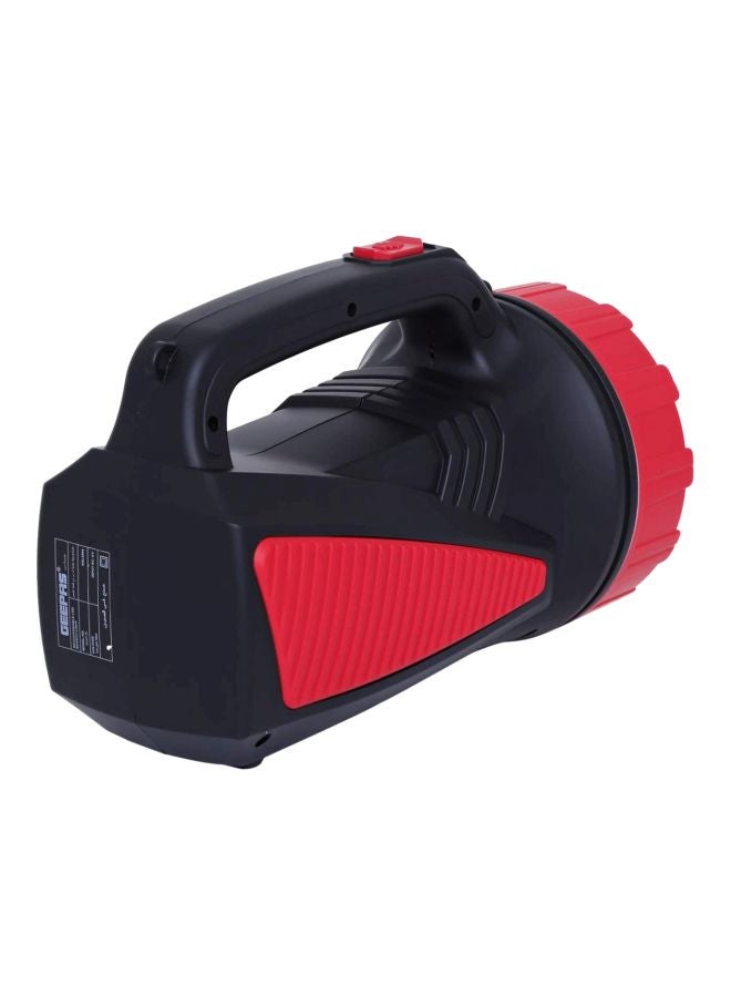 GEEPAS - Waterproof Led Search Light With Lead Acid Rechargeable Battery Black/Red 15.6x42.4x20.4cm - Image 1