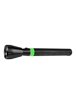 Rechargeable LED Torch  Bright Flashlight 4000mAh Battery  34 Hours Continuous Working  Ideal for Indoor and Outdoor Activities  Hyper Bright Light with Unbreakable Glass SLT-182 Black/Green 26cm - v1624099912/N13799380A_1