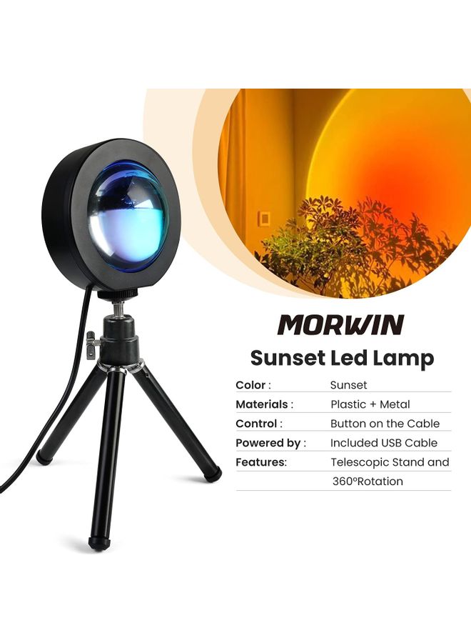 شو وو مصباح بروجيكتور بنمط غروب الشمس، لون أحمر متعدد الألوان - Image 2