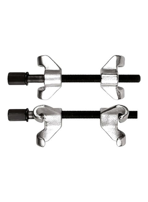 2-Piece Coil Spring Clamp Set Silver/Black 90x200mm