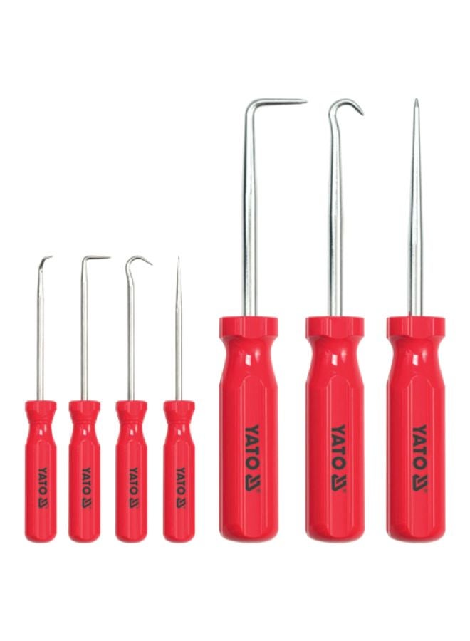 Yato 7-Piece Universal Hook And Pick Set Red/Silver - Image 1
