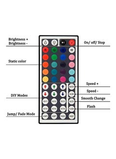Generic 44 Keys Wireless Ir Remote Controller With Receiver Multicolour  - Image 2