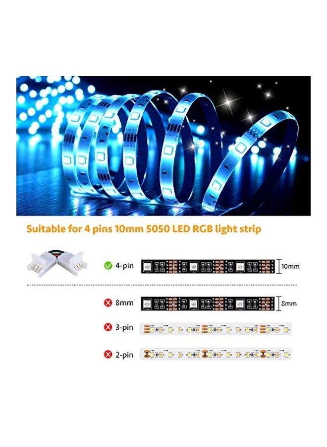 ماركة غير محددة طقم موصلات شريطية LED مقاس 10 مم مكون من 10 قطع أبيض  - Image 2
