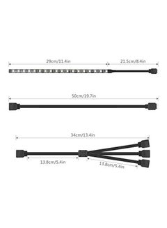 Generic RGB LED PC Strip Lights Multicolour  - Image 5