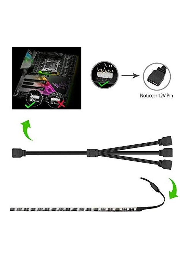 ماركة غير محددة شريط إضاءة LED لجهاز الكمبيوتر بإضاءة متعددة الألوان RGB متعدد الألوان  - Image 4