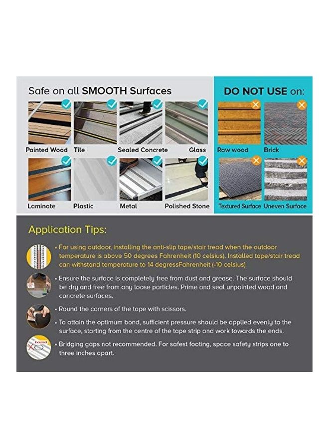Generic - 10-Piece Anti Slip Traction Treads With Glow In Dark Stripe Multicolour - Image 1