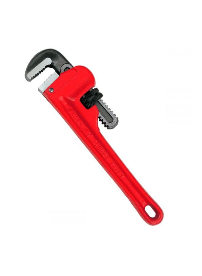 Stanley Heavy Duty Pipe Wrench Red/Grey/Silver 10inch  - Image 2