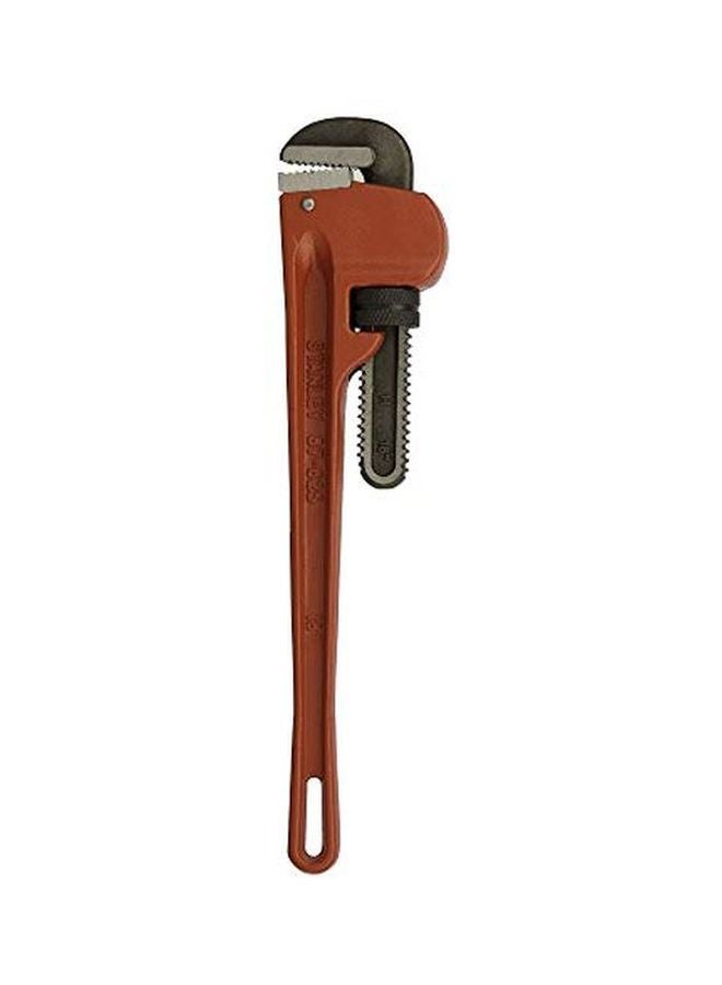 Stanley Heavy Duty Pipe Wrench Red/Grey/Silver 10inch  - Image 3