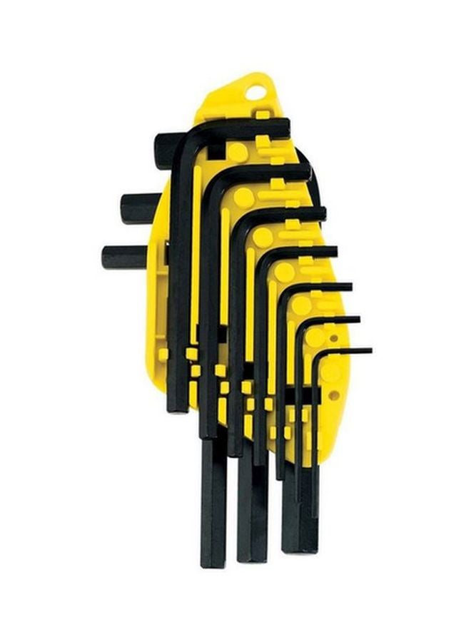 Stanley 10-Piece Hex Key Set Black/Yellow 215x23x100mm  - Image 1
