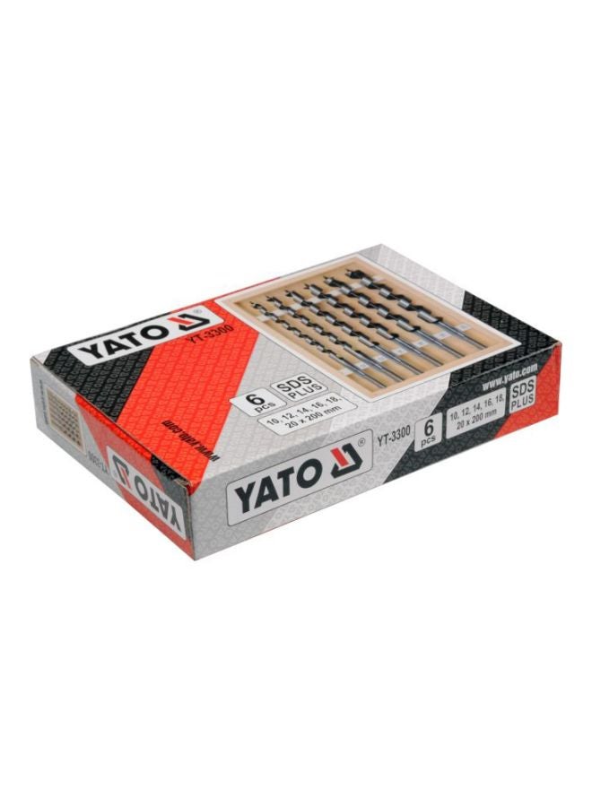 Yato 6-Piece Auger Drill Bit Set Silver 12, 12, 14, 16, 18, 20  - Image 5