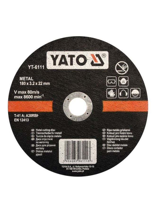 Yato Metal Cutting Disc Black/White/Orange - Image 1