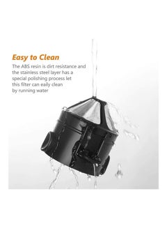 Generic Pour Over Double Mesh Coffee Filter Black/Silver  - Image 5