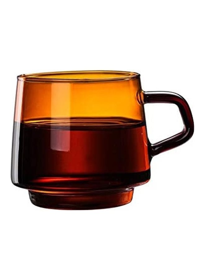 Espresso Coffee Cup with Handle Brown