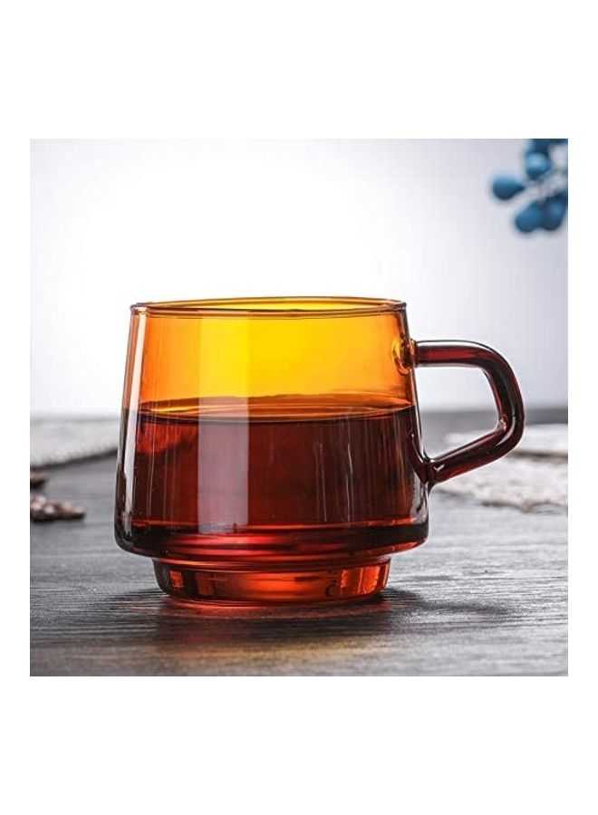 Espresso Coffee Cup with Handle Brown