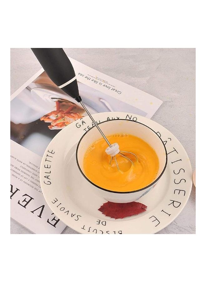 3-Speed ​​Adjustable Milk Frother with USB Charging Black/Silver - Image 3