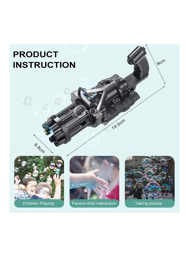 8-Hole Electric Bubble Maker Machine Gun Toy - Image 3