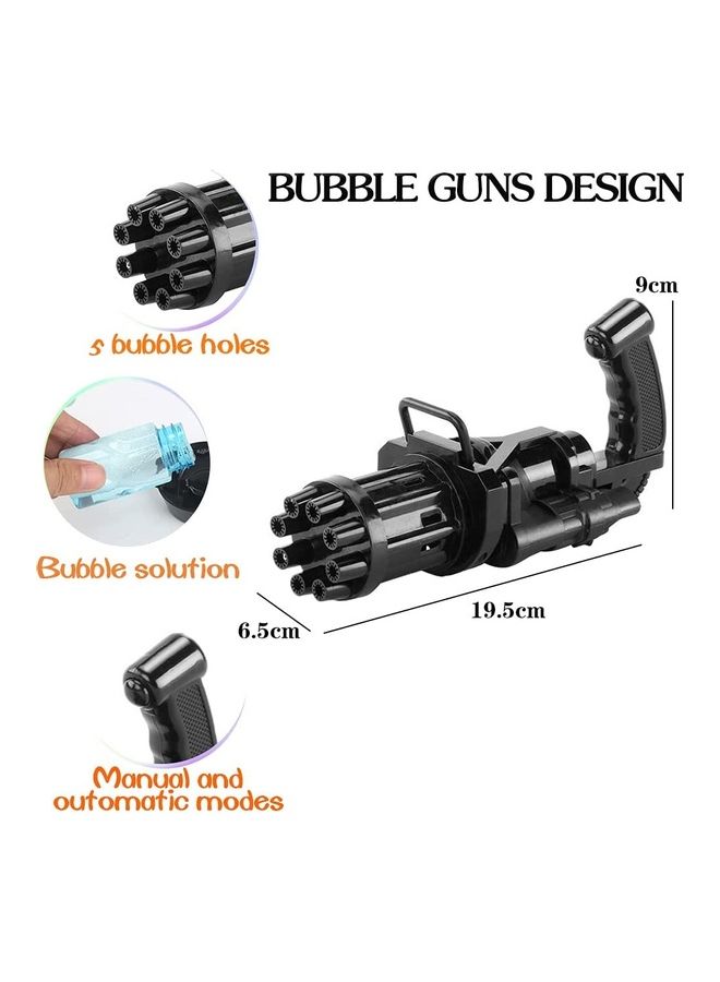 8-Hole Electric Bubble Maker Machine Gun Toy - Multicolour - Image 2