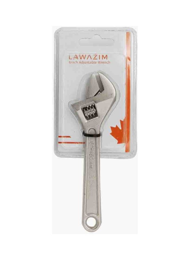 LAWAZIM Adjustable Wrench Silver 6inch - Image 3