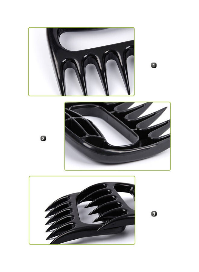 شوك بمخالب للحم من قطعتين أسود  - Image 4