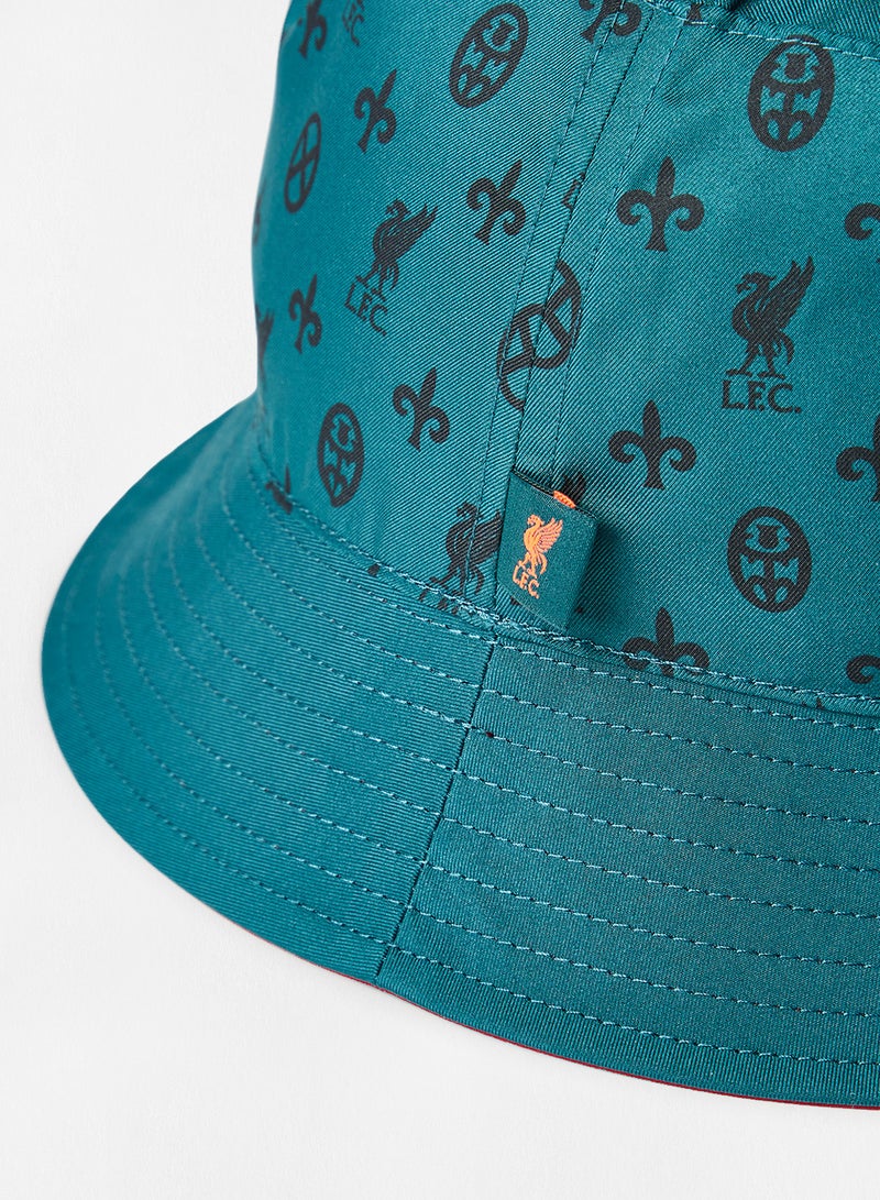 Nike - Liverpool F.C. Reversible Bucket Hat Teal/Red - Image 1