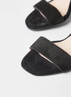VERO MODA Leather Block Heel Sandals Black  - Image 4