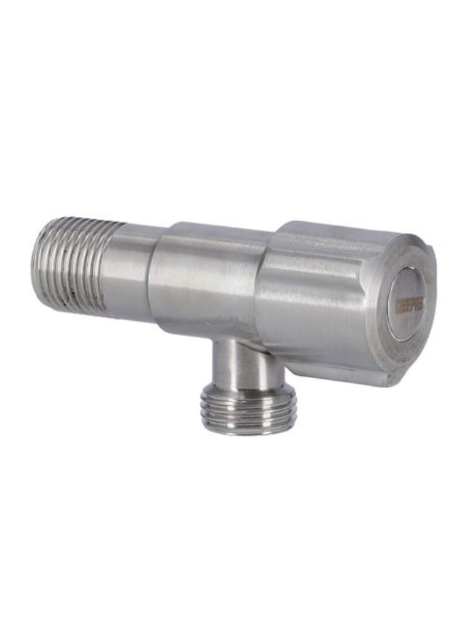 GEEPAS Angle Valve| Single Lever Mixer Tap, Roughened Thread for Simple Sealing, Wall Connection with Ergonomic Knob with High Outflow | Ideal for Bathroom, Kitchen & More | 1 Year Warranty Silver - Image 2