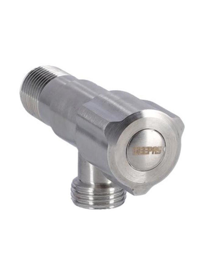GEEPAS Angle Valve| Single Lever Mixer Tap, Roughened Thread for Simple Sealing, Wall Connection with Ergonomic Knob with High Outflow | Ideal for Bathroom, Kitchen & More | 1 Year Warranty Silver - Image 3