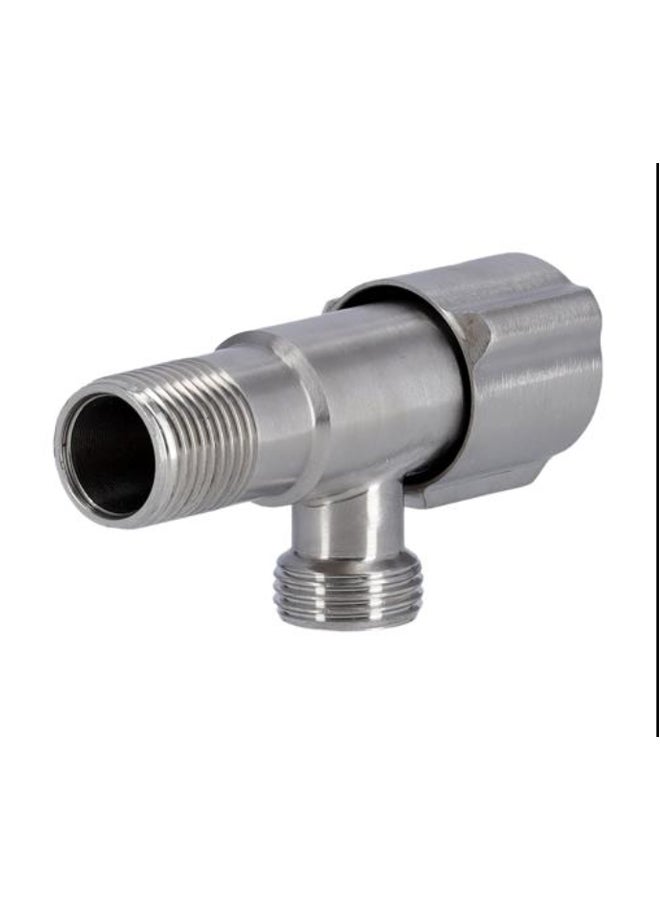 GEEPAS Angle Valve| Single Lever Mixer Tap, Roughened Thread for Simple Sealing, Wall Connection with Ergonomic Knob with High Outflow | Ideal for Bathroom, Kitchen & More | 1 Year Warranty Silver - Image 4