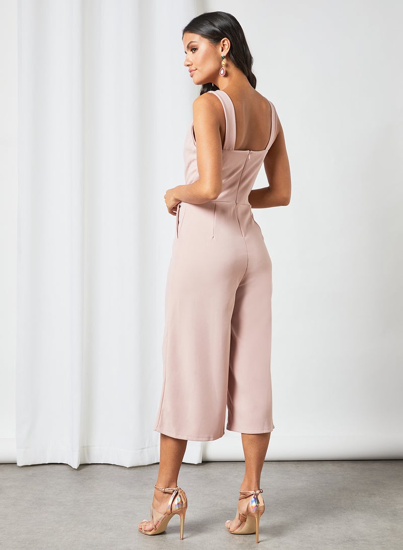WaL G Italy - Solid Sleeveless Jumpsuit Pink - Image 1