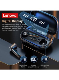 Lenovo QT81 TWS Bluetooth In-Ear Earbuds With Charging Case Black/Blue/Silver  - Image 2
